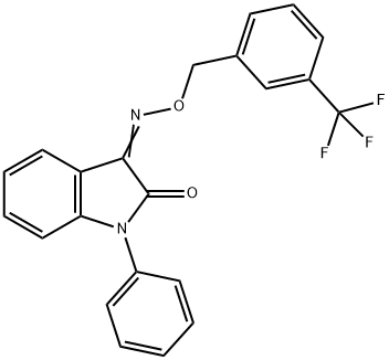 1-PHENYL-1H-INDOLE-2,3-DIONE 3-(O-[3-(TRIFLUOROMETHYL)BENZYL]OXIME) Struktur