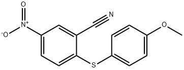 2-[(4-METHOXYPHENYL)SULFANYL]-5-NITROBENZENECARBONITRILE Struktur