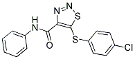 5-[(4-CHLOROPHENYL)SULFANYL]-N-PHENYL-1,2,3-THIADIAZOLE-4-CARBOXAMIDE Struktur