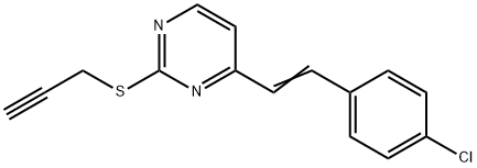 4-(4-CHLOROSTYRYL)-2-(2-PROPYNYLSULFANYL)PYRIMIDINE Struktur