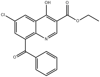 ETHYL 8-BENZOYL-6-CHLORO-4-HYDROXY-3-QUINOLINECARBOXYLATE Struktur