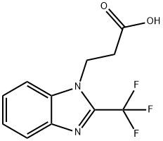 3-(2-TRIFLUOROMETHYL-BENZOIMIDAZOL-1-YL)-PROPIONIC ACID Struktur