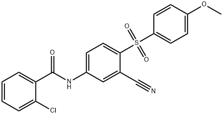 2-CHLORO-N-(3-CYANO-4-[(4-METHOXYPHENYL)SULFONYL]PHENYL)BENZENECARBOXAMIDE Struktur