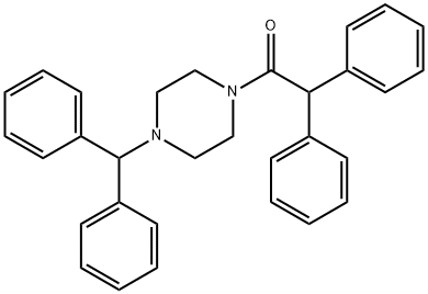 1-(4-(DIPHENYLMETHYL)PIPERAZINYL)-2,2-DIPHENYLETHAN-1-ONE Struktur