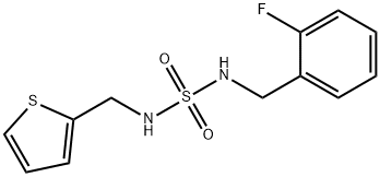 N-(2-FLUOROBENZYL)-N'-(2-THIENYLMETHYL)SULFAMIDE Struktur