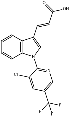 3-(1-[3-CHLORO-5-(TRIFLUOROMETHYL)-2-PYRIDINYL]-1H-INDOL-3-YL)ACRYLIC ACID Struktur