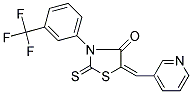 (5E)-5-(PYRIDIN-3-YLMETHYLENE)-2-THIOXO-3-[3-(TRIFLUOROMETHYL)PHENYL]-1,3-THIAZOLIDIN-4-ONE Struktur