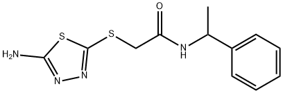 ACETAMIDE, 2-[(5-AMINO-1,3,4-THIADIAZOL-2-YL)THIO]-N-(1-PHENYLETHYL)- Struktur