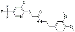 N-(2-(3,4-DIMETHOXYPHENYL)ETHYL)-2-(3-CHLORO-5-(TRIFLUOROMETHYL)(2-PYRIDYLTHIO))ETHANAMIDE Struktur