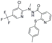 N-((3-CHLORO-5-(TRIFLUOROMETHYL)(2-PYRIDYL))METHYLAMINO)(2-(4-METHYLPHENYLTHIO)(3-PYRIDYL))FORMAMIDE Struktur