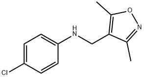 4-CHLORO-N-[(3,5-DIMETHYL-4-ISOXAZOLYL)METHYL]ANILINE Struktur