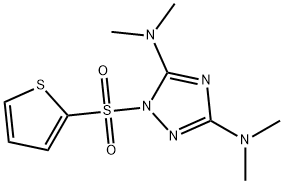 N-[3-(DIMETHYLAMINO)-1-(2-THIENYLSULFONYL)-1H-1,2,4-TRIAZOL-5-YL]-N,N-DIMETHYLAMINE Struktur