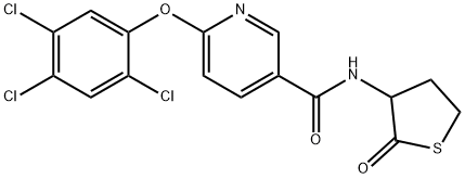 N-(2-OXOTETRAHYDRO-3-THIOPHENYL)-6-(2,4,5-TRICHLOROPHENOXY)NICOTINAMIDE Struktur