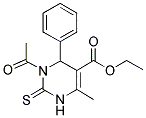 ETHYL 3-ACETYL-6-METHYL-4-PHENYL-2-THIOXO-1,2,3,4-TETRAHYDRO-5-PYRIMIDINECARBOXYLATE Struktur