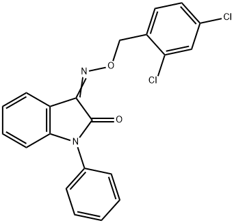 1-PHENYL-1H-INDOLE-2,3-DIONE 3-[O-(2,4-DICHLOROBENZYL)OXIME] Struktur