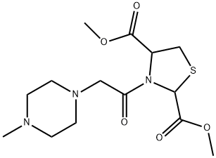 DIMETHYL 3-[2-(4-METHYLPIPERAZINO)ACETYL]-1,3-THIAZOLANE-2,4-DICARBOXYLATE Struktur