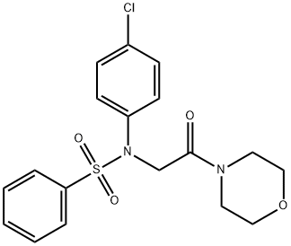 N-(4-CHLOROPHENYL)-N-(2-MORPHOLINO-2-OXOETHYL)BENZENESULFONAMIDE Struktur