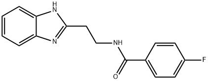 N-[2-(1H-BENZIMIDAZOL-2-YL)ETHYL]-4-FLUOROBENZAMIDE Struktur