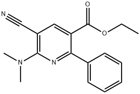 ETHYL 5-CYANO-6-(DIMETHYLAMINO)-2-PHENYLNICOTINATE Struktur