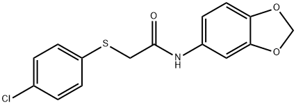 N-(1,3-BENZODIOXOL-5-YL)-2-[(4-CHLOROPHENYL)SULFANYL]ACETAMIDE Struktur