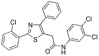 2-[2-(2-CHLOROPHENYL)-4-PHENYL-1,3-THIAZOL-5-YL]-N-(3,4-DICHLOROPHENYL)ACETAMIDE Struktur