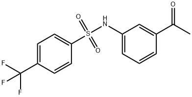 N-(3-ACETYLPHENYL)-4-(TRIFLUOROMETHYL)BENZENESULFONAMIDE Struktur