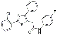 2-[2-(2-CHLOROPHENYL)-4-PHENYL-1,3-THIAZOL-5-YL]-N-(4-FLUOROPHENYL)ACETAMIDE Struktur