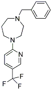 1-BENZYL-HEXAHYDRO-4-[5-(TRIFLUOROMETHYL)PYRIDIN-2-YL]-1,4-DIAZEPINE Struktur