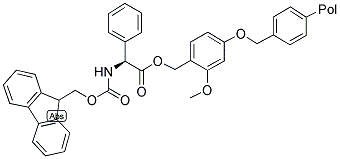 FMOC-PHENYLGLYCINE-SASRIN(TM)-RESIN Struktur