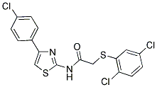 N-[4-(4-CHLOROPHENYL)-1,3-THIAZOL-2-YL]-2-[(2,5-DICHLOROPHENYL)SULFANYL]ACETAMIDE Struktur