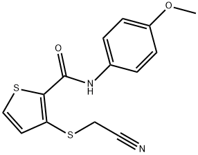 3-[(CYANOMETHYL)SULFANYL]-N-(4-METHOXYPHENYL)-2-THIOPHENECARBOXAMIDE Struktur