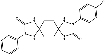 2-(4-CHLOROPHENYL)-10-PHENYL-1,2,4,9,10,12-HEXAAZADISPIRO[4.2.4.2]TETRADECANE-3,11-DIONE Struktur