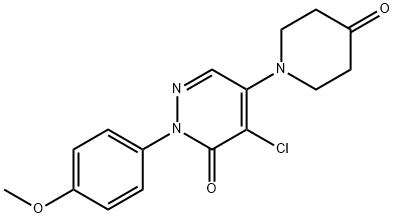 4-CHLORO-2-(4-METHOXYPHENYL)-5-(4-OXOPIPERIDINO)-3(2H)-PYRIDAZINONE Struktur