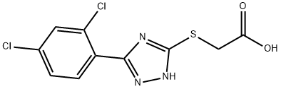 [5-(2,4-DICHLORO-PHENYL)-4 H-[1,2,4]TRIAZOL-3-YLSULFANYL]-ACETIC ACID Struktur