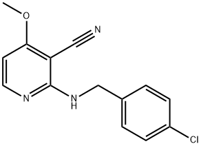 2-[(4-CHLOROBENZYL)AMINO]-4-METHOXYNICOTINONITRILE Struktur