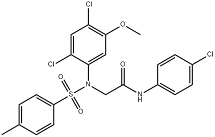 N-(4-CHLOROPHENYL)-2-(2,4-DICHLORO-5-METHOXY[(4-METHYLPHENYL)SULFONYL]ANILINO)ACETAMIDE Struktur