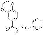 N'-[(1E)-PHENYLMETHYLENE]-2,3-DIHYDRO-1,4-BENZODIOXINE-6-CARBOHYDRAZIDE Struktur