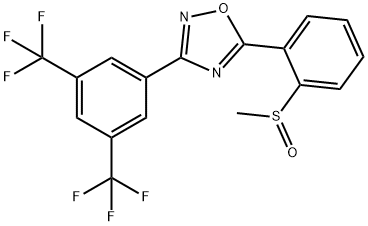 2-(3-[3,5-BIS(TRIFLUOROMETHYL)PHENYL]-1,2,4-OXADIAZOL-5-YL)PHENYL METHYL SULFOXIDE Struktur