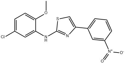 (5-CHLORO-2-METHOXYPHENYL)(4-(3-NITROPHENYL)(2,5-THIAZOLYL))AMINE Struktur