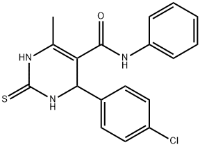 4-(4-CHLOROPHENYL)-6-METHYL-N-PHENYL-2-THIOXO-1,2,3,4-TETRAHYDRO-5-PYRIMIDINECARBOXAMIDE Struktur