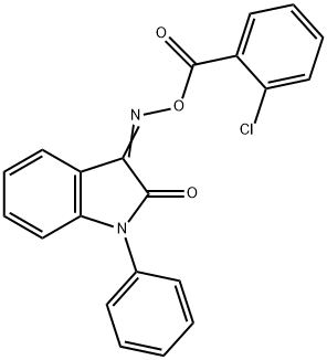 3-([(2-CHLOROBENZOYL)OXY]IMINO)-1-PHENYL-1,3-DIHYDRO-2H-INDOL-2-ONE Struktur