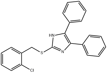 2-CHLOROBENZYL 4,5-DIPHENYL-1H-IMIDAZOL-2-YL SULFIDE Struktur