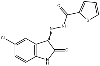 5-CHLORO-3-(THIOPHENE-2-CARBOXYLHYDRAZIDYL)-2-OXOINDOLINE Struktur