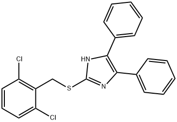 2,6-DICHLOROBENZYL 4,5-DIPHENYL-1H-IMIDAZOL-2-YL SULFIDE Struktur