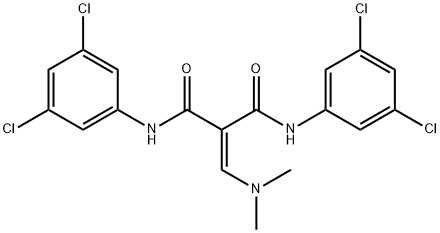 N1,N3-BIS(3,5-DICHLOROPHENYL)-2-[(DIMETHYLAMINO)METHYLENE]MALONAMIDE Struktur