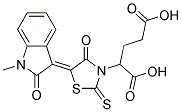 2-[(5Z)-5-(1-METHYL-2-OXO-1,2-DIHYDRO-3H-INDOL-3-YLIDENE)-4-OXO-2-THIOXO-1,3-THIAZOLIDIN-3-YL]PENTANEDIOIC ACID Struktur