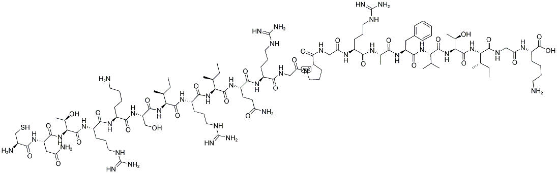 CYS-ASN-THR-ARG-LYS-SER-ILE-ARG-ILE-GLN-ARG-GLY-PRO-GLY-ARG-ALA-PHE-VAL-THR-ILE-GLY-LYS Struktur