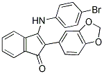 2-BENZO[D]1,3-DIOXOLEN-5-YL-3-((4-BROMOPHENYL)AMINO)INDEN-1-ONE Struktur