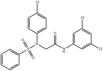 2-[4-CHLORO(PHENYLSULFONYL)ANILINO]-N-(3,5-DICHLOROPHENYL)ACETAMIDE Struktur