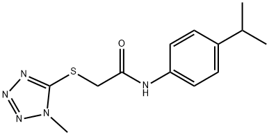 N-(4-ISOPROPYLPHENYL)-2-[(1-METHYL-1H-1,2,3,4-TETRAAZOL-5-YL)SULFANYL]ACETAMIDE Struktur